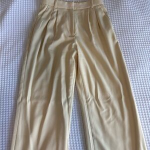 Abercrombie Butter Yellow High-Waisted Trousers